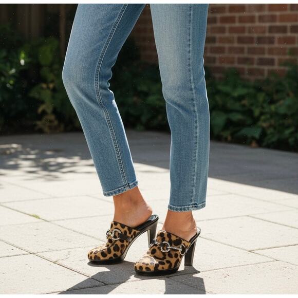 Y2K Coach P582 Karsen Leopard Calf Hair Mule Size 6B - Picture 9 of 9